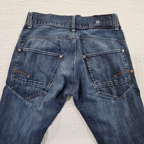 G-Star Raw Denim Jeans Men's 30x30 Blue Straight Leg Button Fly EUC Streetwear - Picture 11 of 14